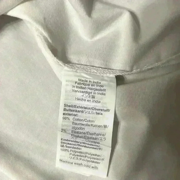 J.Crew White And Blue Embroidered Flutter Sleeve Top Size M - Picture 7 of 9